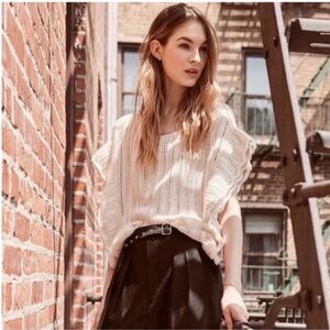 IRO Dafgan Ruffle Sleeve Knit Sweater Wool Alpaca